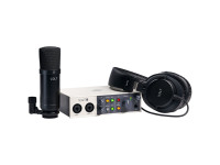 Universal Audio  Volt 2 Studio Pack  - equipo de grabación de estudio, Interfaz de audio USB 2x2 con micrófono de condensador, auriculares cerrados y cable XLR de 3m, Convertidor AD/DA de 24 bits/192 kHz, Preamplificador de micrófono in...