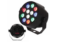 Ibiza  PAR-MINI-RGBW  - Proyector con LED RGBW y efectos de control, Número de LEDs: 12 LEDs con 1W de potencia, 3 LEDs rojos, 3x azules y 3x verdes, 3x blancos, sonido, MASTER-SLAVE, 7 canales DMX, Voltaje de funcionamie...