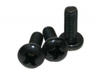 Adam Hall 5417BLK Rack Screw (20 unidades)  - juego de tornillos de cremallera, M6x12mm, De color negro, 20 piezas por paquete, 