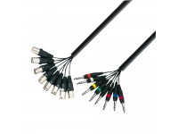 Adam hall Cables K3 L8 MV 0500 - Cables listos para el tipo de producto, tipo manguera de cable, Canales 8, Longitud 5m, De color negro, Diámetro del cable 12,8 mm, 