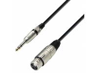 Adam hall K3BFV0600 6m  - Cable Micrófono Hembra XRL / Jack TRS 6.3mm, Longitud: 6m, Equilibrado, Diámetro del cable: 6 mm, 