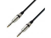 Adam hall K3BVV0060 - cable de audio, Longitud: 0,6 m, De color negro, Diámetro del Cable: 5,8mm, Sección transversal del conductor central: 0,22 mm², Conector: conector de 6,3 mm, 