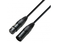 Adam hall K3DMF0300 3m  - Adam Hall K3DMF0300 Cable DMX. De color negro. Cable DMX XLR macho a XLR hembra 3 m, 