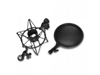 Adam hall Stands DSM 400 - Tipo: soporte de micrófono de araña, De color negro, Para micrófonos con un diámetro de 43 mm, Rosca conector 5/8