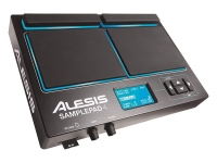 Alesis Samplepad 4 - 4 superficies de juego de impacto dinámico, 25 sonidos incorporados, 10 juegos preestablecidos, Agregue muestras a través de la ranura para tarjeta SD, Hasta 512 sonidos y 91 kits de batería, Almoh...