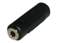 Alpha Elettronica  Ficha Adaptadora Jack 3.5mm Fêmea / Jack 3.5mm Fêmea St - Conector adaptador de jack estéreo de 3,5 mm, Jack 3,5 mm hembra / Jack 3,5 mm hembra, Cuerpo de PVC, Contactos niquelados, Color: Negro, 
