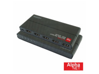 Alphanet   Distribuidor Comutador HDMI 1 Entrada 4 Saídas - Conmutador HDMI 1 entrada y 4 salidas, Admite resolución Ultra HD 2K y 4K, Entrada: 1 entrada HDMI, compatible con HDR, Salida: 4 salidas HDMI amplificadas e iguales., HDCP 2.2, DTS HD Master Audio...