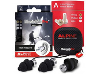 Alpine  MusicSafe Pro 3 Niveis Preto - Previene el daño auditivo y el tinnitus como resultado de la exposición a música alta, Con tres conjuntos de filtros de alta fidelidad: dorado (22 dB), plateado (19 dB) y blanco (16 dB), Cuenta con...