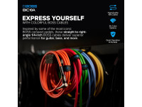 <b>BOSS BIC-10A-BU AZUL Cabo Audio Instrumento Jack reto/angulado mono 3 metros comprimento Garantia Vitalícia</b>