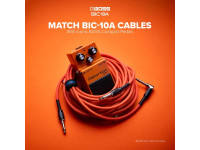<b>BOSS BIC-10A-BU AZUL Cabo Audio Instrumento Jack reto/angulado mono 3 metros comprimento Garantia Vitalícia</b>