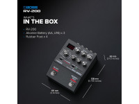 <b>BOSS RV-200 Pedal REVERB Digital Nível Profissional 32-bits 96kHz</b>