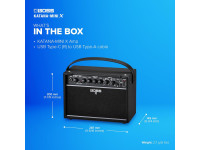 <b>Coluna Bluetooth BOSS KATANA MINI X Combo Portátil Guitarra Elétrica Baixo Acústica 10W Multi-FX Bateria Interna porta USB BEST-SELLER</b>
