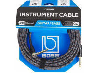 <b>BOSS BIC-25A</b> Cabo Audio Instrumento Jack reto/angulado mono 7.5m Revestimento Malha <b>Garantia Vitalícia</b> <b>BOSS BIC-25A</b> Cabo Audio Instrumento Jack reto/angulado mono 7.5m Revestimento Malha <b>Garantia Vitalícia</b>