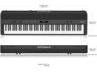 <b>PACK STAGE PIANO Roland FP-90X SUPORTE TECLADO ROLAND KS-20X</b>