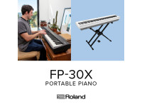 <b>Roland FP-30X-BK PRETO com SUPORTE TECLADO Roland KS-20X, estante de partituras e PEDAL SUSTAIN Roland DP-2</b>
