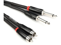<b>Roland RCC-15-2R28 Cabo Audio Jack Duplo reto mono RCA Duplo 4.5 metros comprimento Garantia Vitalícia</b>