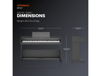 <b>Roland RP-107 Piano Eletrónico preto USB Bluetooth 88 teclas app Roland Piano BEST-SELLER</b>