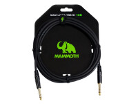 Cable de audio Mammoth MAM Lines TRS1, conector TRS a conector TRS. - Cable de audio balanceado TRS a TRS, Longitud de 10 pies, Conectores de oro, Resistencia a la corrosión, Doble blindaje contra interferencias., Protección contra EMI y RFI, 