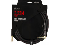 Cabo Jackson® High Performance Cable, Black and Red, 10.93' (3.33 m) - Extremos rectos y en forma de L, 3,33 m, 