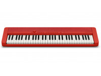 Casio  CT-S1RD  - Un teclado elegante con tecnología de sonido AiX, Proyecta tus potentes sonidos graves con los nuevos altavoces Bass Reflex, Experimente 61 voces divertidas, incluidas nuevas muestras de instrument...