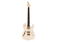 Chapman Guitars Chris Robertson Signature SAR63 Stone White - Modelo de firma de Chris Robertson, Cuerpo de aliso semihueco con tapa de arce tallada., Mástil de arce tostado estable y cómodo., Diapasón de palisandro con tacto suave., 22 trastes jumbo de acero...