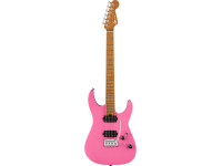 Charvel  PM DK24 HH 2PT CM BBG Pink - Cuerpo: Aliso, Mástil: arce caramelizado, Diapasón: arce caramelizado, Inserciones de escala Perloid Dot de 4 mm de grosor., Perfil del mástil: Mástil rápido con bordes enrollados, Radio de escala ...