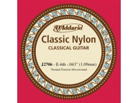 D´Addario J2706 E6 - cuerda de guitarra clásica, Cuerda mi - sexta, Nylon, Espesor: 0,43, voltaje normal, 
