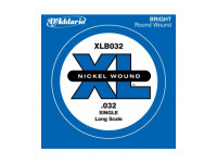 Daddario  XLB032 Bass XL Single String - Calibre: 032, herida redonda, Herida de níquel, núcleo de acero, escala larga, 