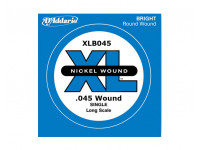 Daddario  XLB045 - Single XL Nickel Wound 045 Escala larga, Los XL Nickel Wound Bass Singles son de herida plana con acero niquelado para un tono distintivo y brillante. Disponible en varios tamaños y longitudes de e...