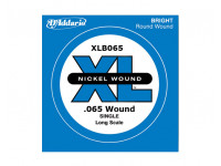 Daddario  XLB065 - Single XL Nickel Wound 065 Escala larga, Los XL Nickel Wound Bass Singles son de herida plana con acero niquelado para un tono distintivo y brillante. Disponible en varios tamaños y longitudes de e...