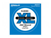 Daddario  XLB080 - Single XL Nickel Wound 080 Escala larga, Los XL Nickel Wound Bass Singles son de herida plana con acero niquelado para un tono distintivo y brillante. Disponible en varios tamaños y longitudes de e...