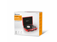 Denver Gira-Discos 33/45/78RPM Vintage 2x10W Vermelho