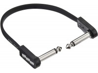EBS  PCF-DL18 DLX - Cable de parche plano, Longitud: 18 cm, Nuevo modelo mejorado, Diseñado para ahorrar espacio en la pedalera y conservar la flexibilidad de un cable, Toma acodada extraplana, Los cables planos evita...