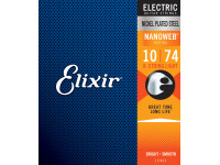 Elixir  Nanoweb 12062 8-Sting Light - Juego de cuerdas para guitarra eléctrica de 8 cuerdas, El recubrimiento Nanoweb se siente suave y protege contra la corrosión común y la acumulación de suciedad para un tono duradero, El revestimie...