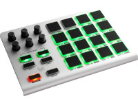 ESI  Xjam Pad Controller - Controlador de pad MIDI con conector USB-C, 16 pads LED RGB sensibles a la velocidad y a la presión, 6 codificadores infinitos, Pads y pedales programables (tono, aftertouch, nota activada/desactiv...