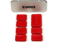 Evans  EQ Pods - Herramienta para controlar armónicos y resonancia., 6 cápsulas de ecualizador pequeñas y 1 grande en una robusta caja de metal, Tapa recubierta de teflón, Resistente a los depósitos de suciedad y a...