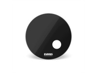 Evans  EQ3 Resonant Black Bass Drum Head 22 - acabado negro, Grosor del revestimiento 0,17 mm (7 mil) cada uno, Con orificio de 5