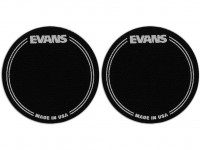 Evans  EQPB1 BassDrum Head Protection  - cabeza de bombo cojines, tela cordura, Protege el parche del bombo del desgaste causado por el batidor, De color negro, Precio por par, 