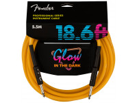 Fender  18.6' Professional Glow in the Dark Cable Orange  - Cable de instrumento TS de 1/4