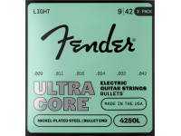 Fender 4250L Ultracore Nickel Plated Steel Bullet End 9-42 3-Pack