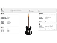 Fender 75th Anniversary Player II Baritone Telecaster BLK