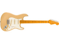 Fender  American Vintage II 1957 Maple Fingerboard Vintage Blonde - Cuerpo de aliso o fresno, Acabado laca nitrocelulosa brillante, Pastillas Stratocaster de bobina simple Pure Vintage '57, Perfil de cuello en forma de 