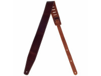 Fender Broken-in Leather Strap Brown - Correa de cuero para guitarra o bajo, Parte superior de cuero genuino, Acabado elegante, Panel trasero de piel de vacuno., Longitud ajustable de 117 a 138 cm., Ancho de 6,35 cm, 