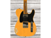 Fender Custom Shop LTD 53 HS Tele Heavy Relic Aged Butterscotch Blonde - Fender Custom Shop de Edición Limitada, Cuerpo: Ash de 2 piezas, Mástil: Flame AA Quarter Sawn, Perfil del mástil: C grande, Construcción: atornillada, Escala: Flame AA Quarter Sawn, 