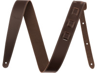 Fender Essentials Leather Strap BR - Correa fabricada en cuero liso y resistente., 2 pulgadas de ancho, Longitud ajustable entre 44,5 y 53., Acabado marrón, Comodidad clásica para guitarra o bajo., Hecho en Canadá, 