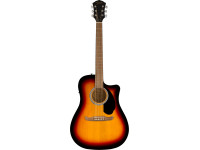 Fender  FA-125CE Dreadnought Walnut Fingerboard Sunburst - Construcción completamente laminada, Cabecera 3+3 moderna, Puente vikingo, Brazo fijo de la OTAN, 