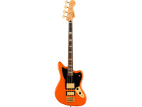 Fender Limited Edition Mike Kerr Jaguar Bass RW Tiger's Blood Orange - Edicion limitada, Modelo Mike Kerr (Royal Blood) Firma, cuerpo de fresno, Mástil de arce, Perfil de mástil en forma de 
