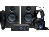 Fender Quantum Complete Bundle - Equipo de grabaci&oacute;n, Compuesto por: Fender Quantum LT 2, monitores de estudio activos Presonus Eris 3.5 2nd Gen, auriculares de estudio HD7, micrófono de condensador de diafragma grande M7 y...