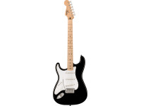 Fender Squier Sonic Strat MN LH Black - Modelo para zurdos, Cuerpo: Álamo, Brazo atornillable: Acer, Escala: Acer, Incrustaciones: puntos negros, Escala: 648 mm (25,5