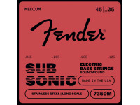 Fender Stainless 7350 Bass Strings Stainless Steel Roundwound Long Scale 7350M 045-105